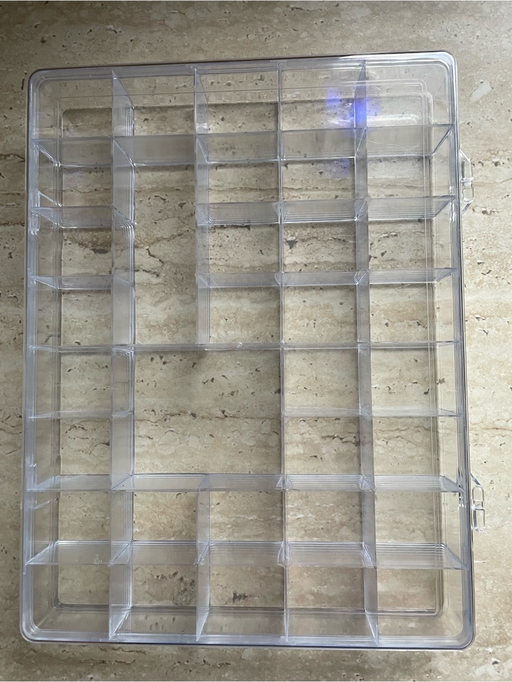 Clear Plastic Multi-Compartment Organizer Tray - Transparent